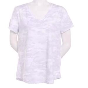 Calvin Klein Short Sleeve V Neck Tee in Camo Silver Dust Size: XL